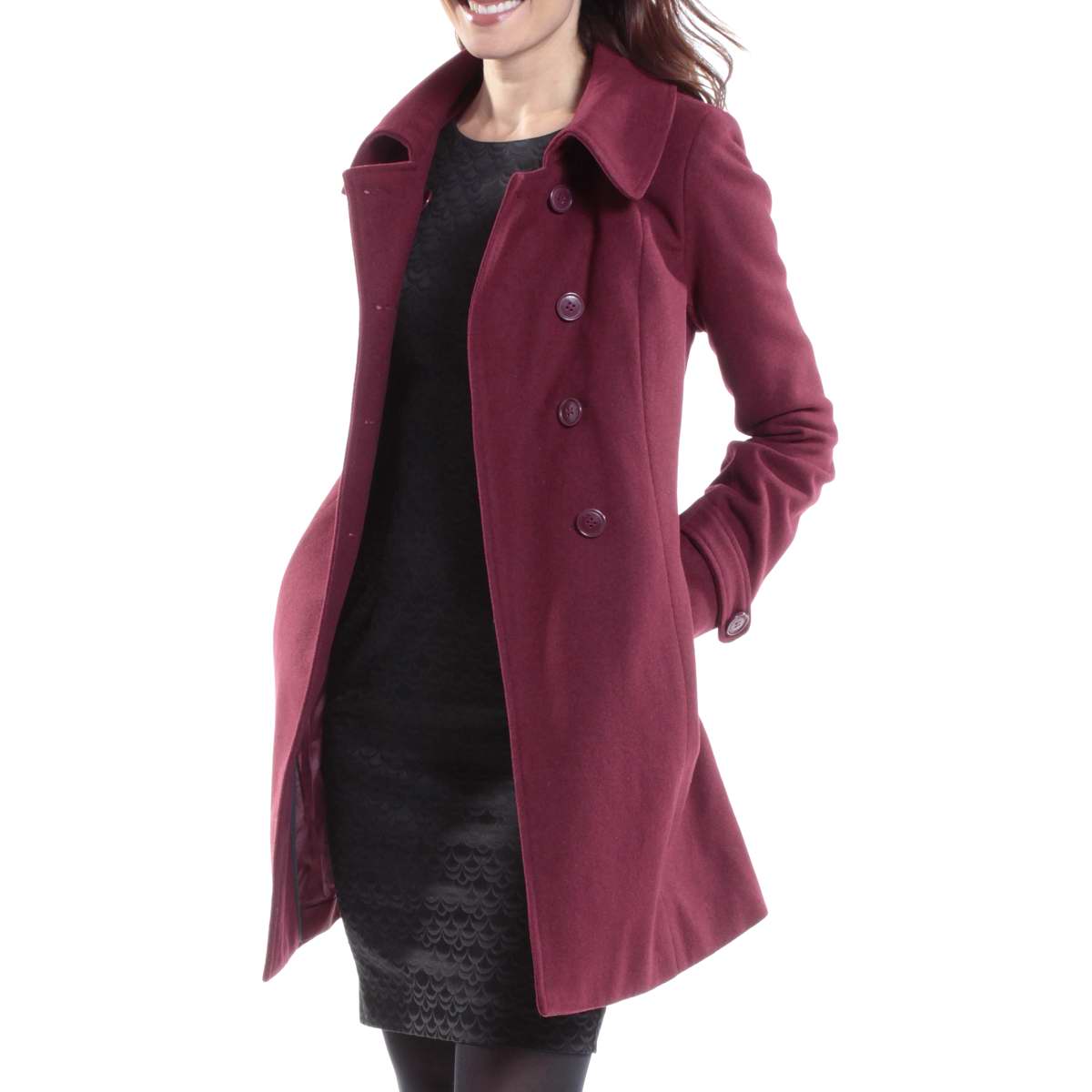 Alpine Swiss Keira Women's Trench Coat Double Breasted Wool Jacket